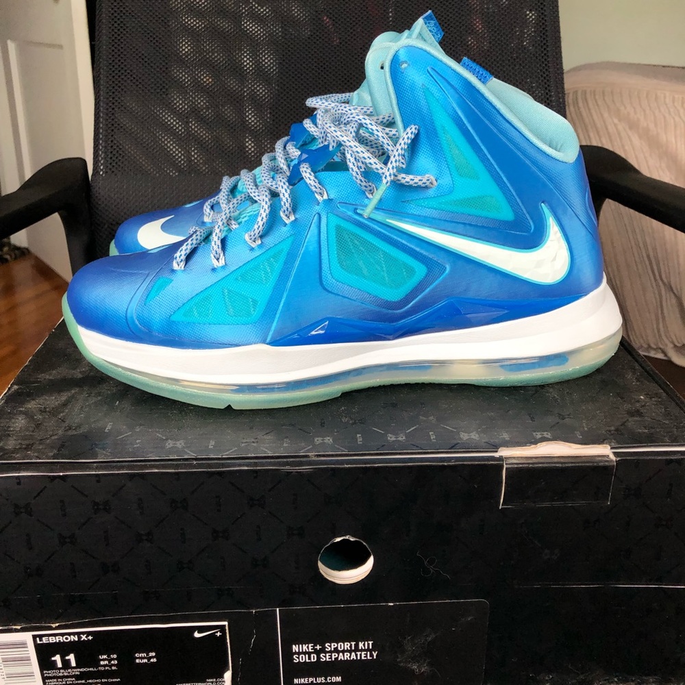 Nike plus+ LeBron X (10) Blue Diamond